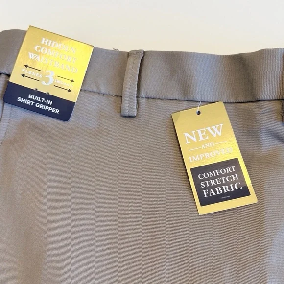 Haggar Big Men Iron Free Premium Comfort Stretch Khaki Dress Pants 50x29 - Picture 10 of 15